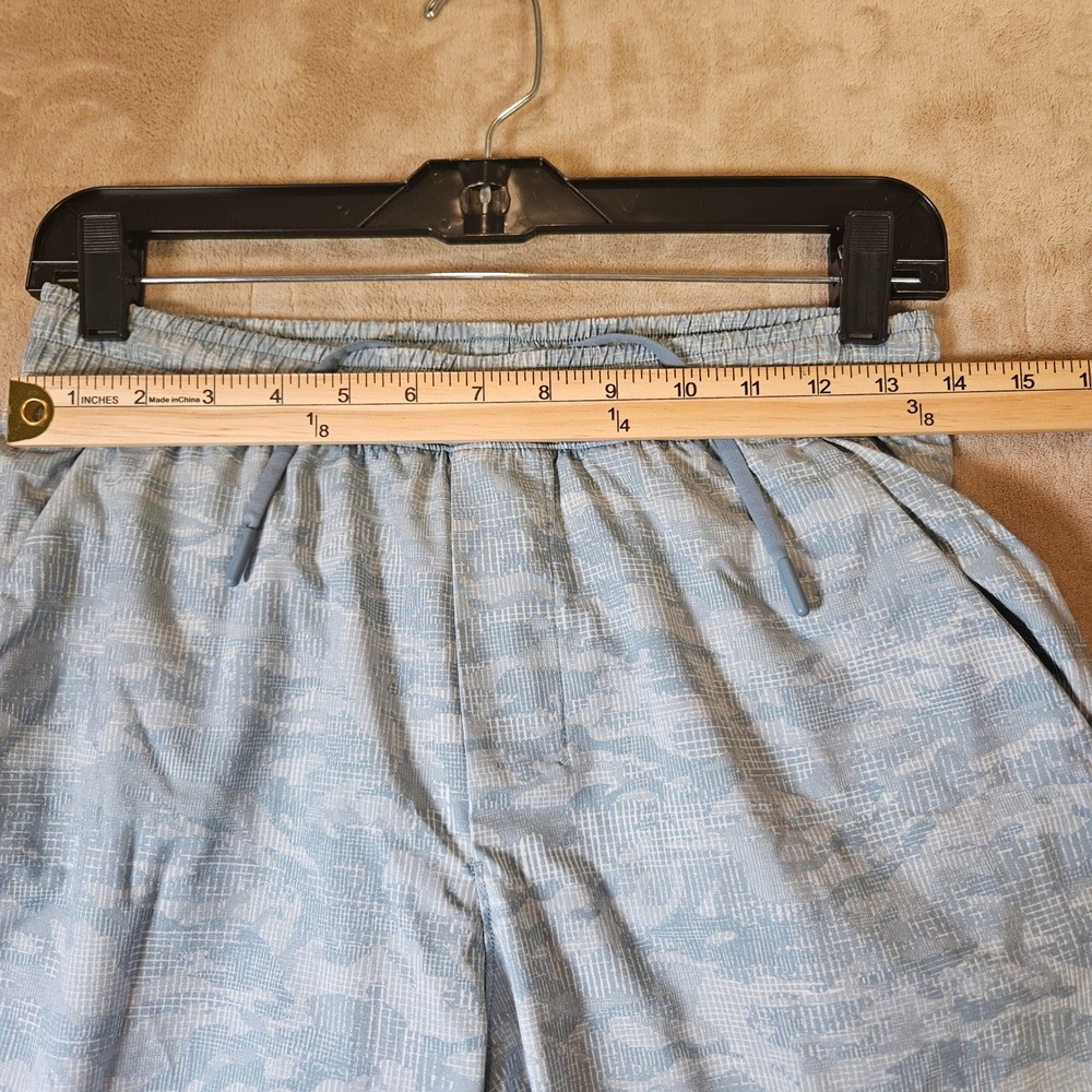 Lululemon SoulCycle Pace Breaker Shorts Mens Medium Blue Digital Camo Skull Logo - Picture 1 of 7